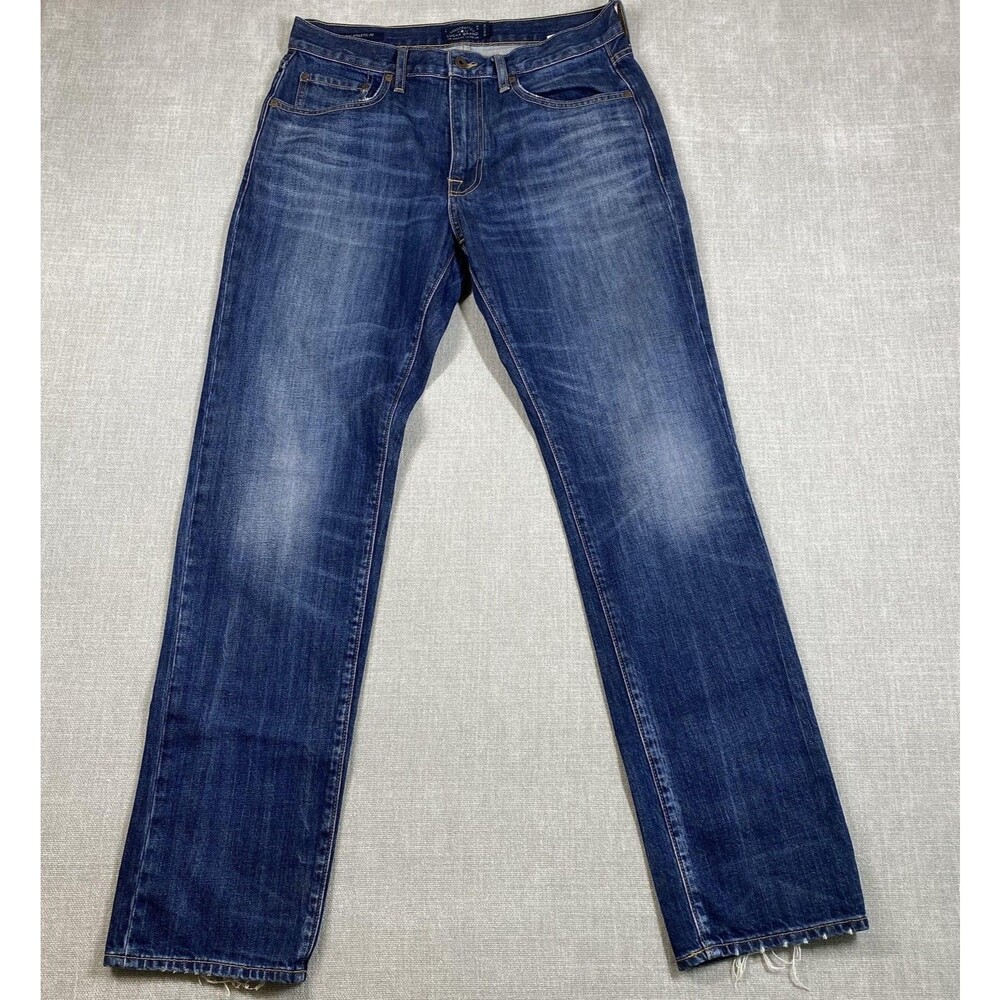 Lucky Brand Jeans Mens 32x34 Blue 410 Athletic Fit Tapered Stretch Denim